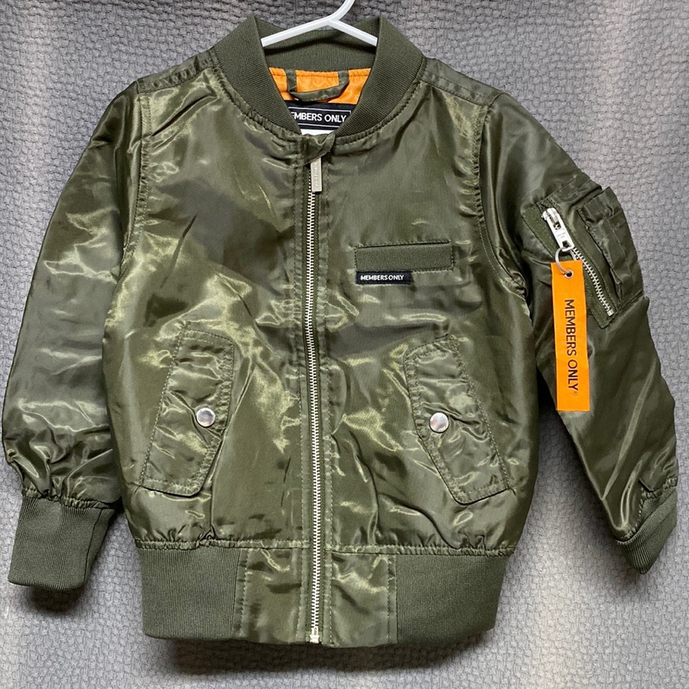 Members Only Flight Jacket Sz 4T Army Green